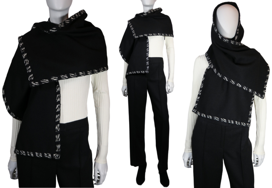 cashmere stola geborduurd AvLCouture 2
