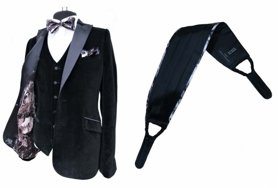 smoking zijde fluweel cumberband AvLCouture 1